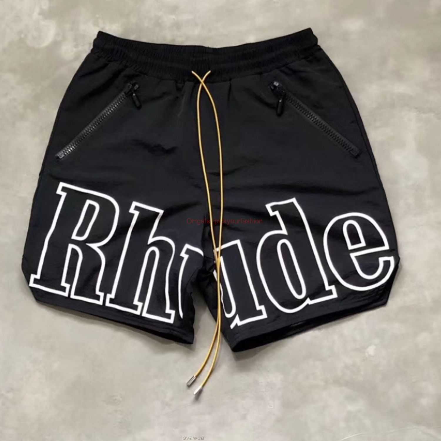 

Designer Short Fashion Casual Clothing Beach shorts Rhude Trendy Mens New Summer Sports Shorts Mens Casual Quick Drying Basketball Mens Five Piece Pants Breathable, Green