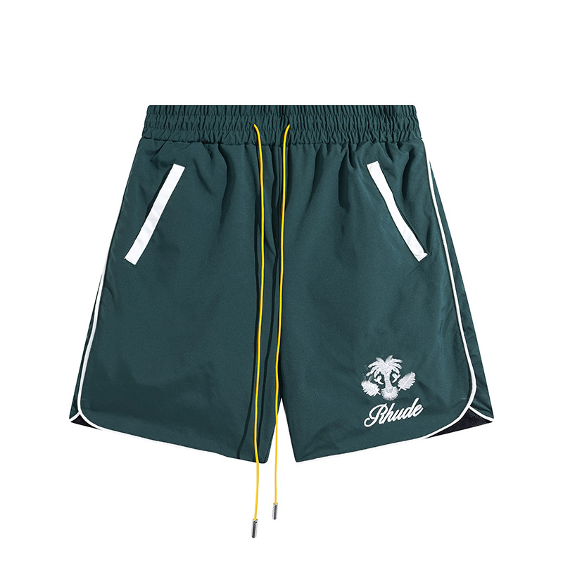 

men shorts designer shorts rhude shorts summer fashion pants embroidery sports outdoor basketball pants women mens shorts casual unisex pants green US size:S-XL, 11