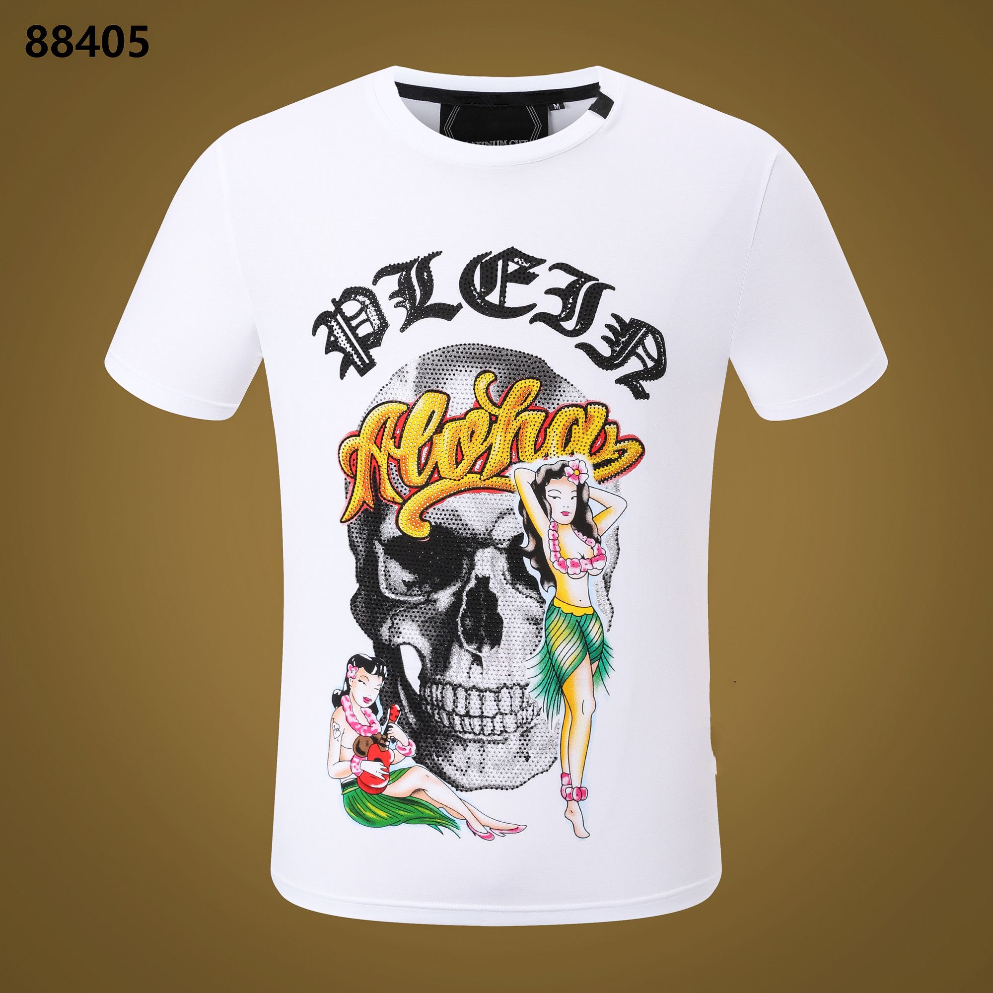

NEW STYLE Phillip Plain Men T Shirts Designer PP Skull Diamond T Shirt Short Sleeve Dollar Brown Bear Brand Tee High Quality Skulls T Shirt Tops VS88405, White