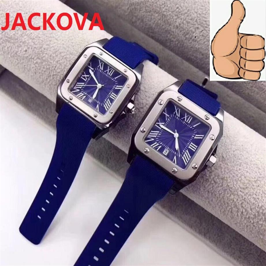

Mens Womens Square Roman Sports Wristwatch Quartz Movement Male Time Clock Watch rubber silicone belt watches Montre de Luxe Perfe296E, See picture
