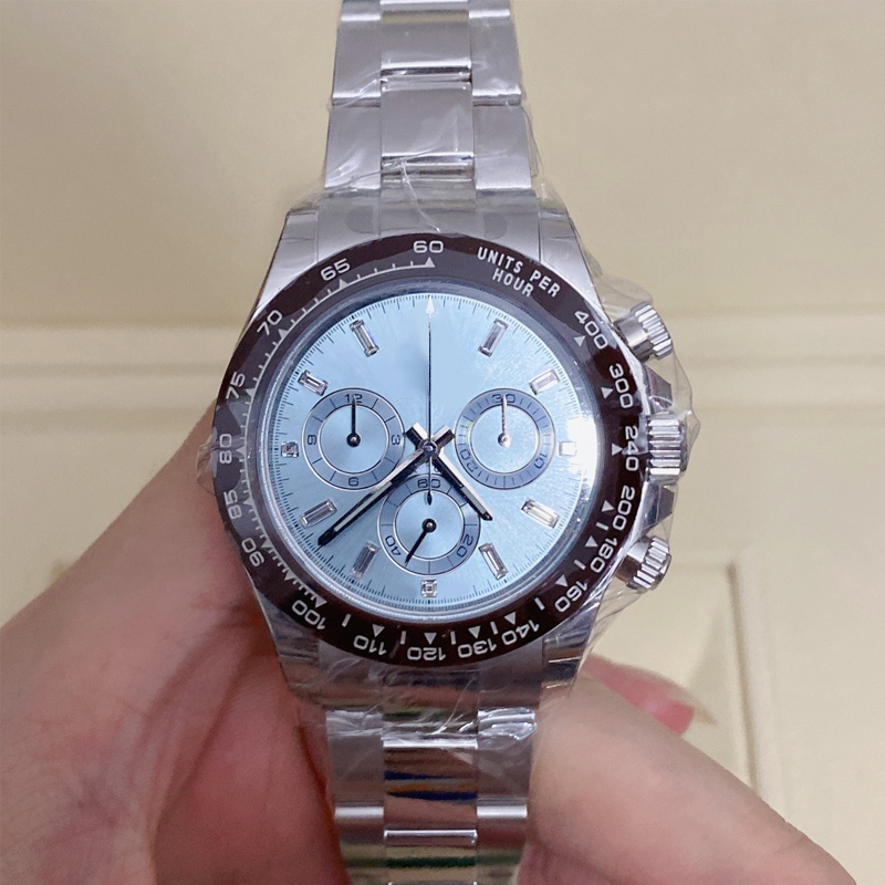 

With diamond designer Mens Watch Steel All Subdials Working 40mm Automatic 2813 Movement Sapphire Glass Ceramic Bezel Silver Dhgate Watches DAYTONAs jason 007, Waterproof