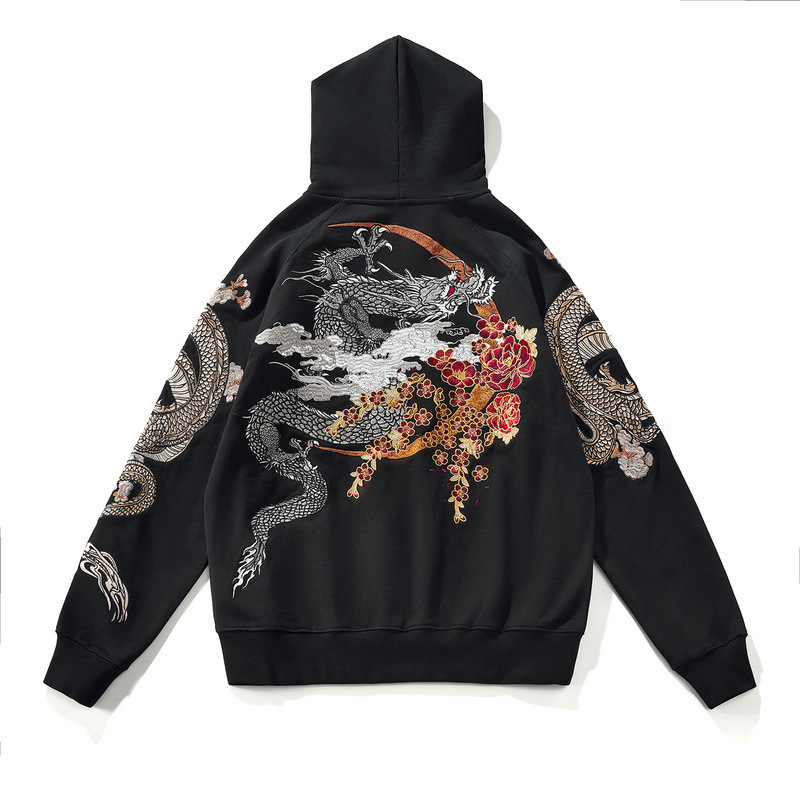 

Mens Hoodies Sweatshirts Aolamegs Wholesale Link Hip Hop Chinese Dragon Embroidery Sweatshirt Harajuku Hooded Pullover High Street 230216, W002