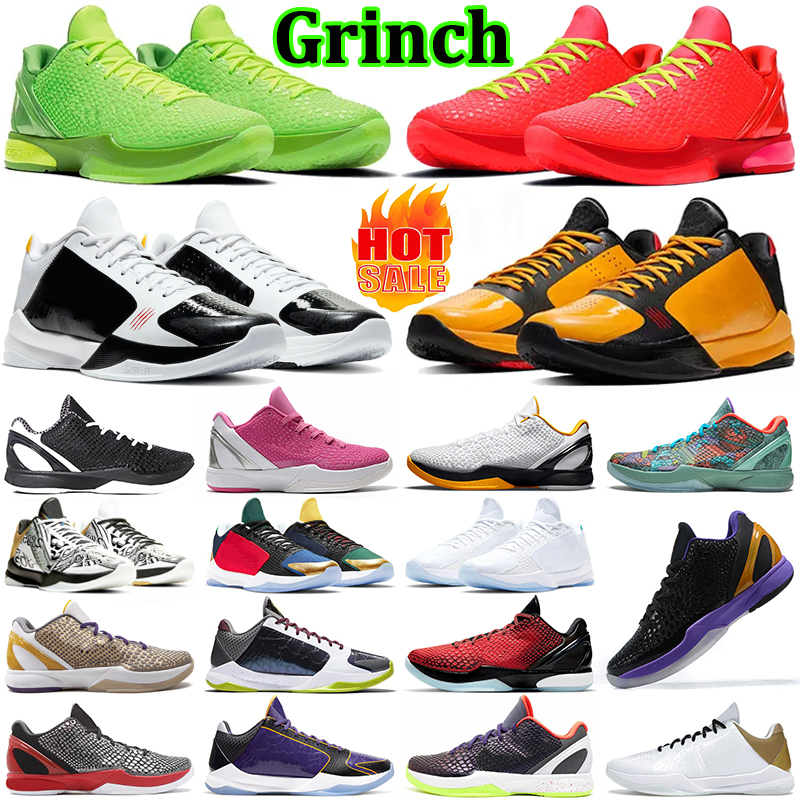 

Kobe 6 kobes grinch Basketball Shoes men mamba 5 Protro Sneakers Mambacita Alternate Bruce Lee Del Sol Bred Think Pink Black Purple Chaos Outdoor Sports Mens Trainers