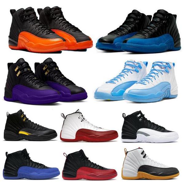 Jordens 12s Retro Basketball Chaussures Jumpman 12 Sneaker Black Taxi Cherry Playoffs Brillant Orange Game Royal 2023 Hommes Femmes Trainer 5.5-1