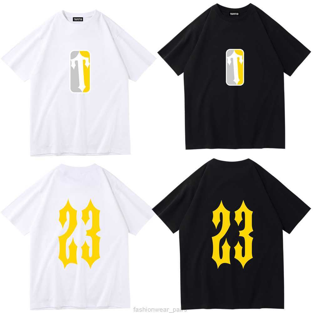 

Designer Fashion Clothing Tees Tsihrts Shirts Summer New Trendy Trapstar Number 23 Printed Letter Tshirt Mens Versatile Cotton Sports Short Sleeves Rock Hip hop Cot, Tr dt754 black