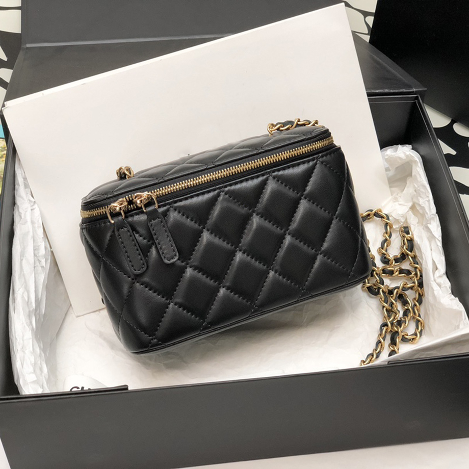 

Designers Bag Makeup Bag Chain Bag Vanity Case 10A Mirror Quality Crossbody bag Lambskin Shoulder bag With Box C066