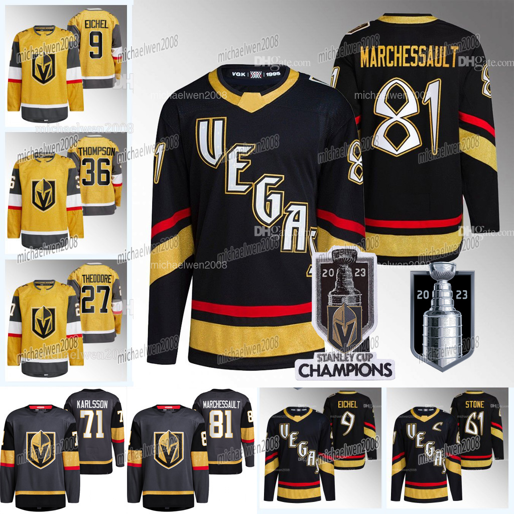 

81 Jonathan Marchessault Golden Knights Hockey Jersey Stanley Cup Champions Adin Hill Mark Stone Jack Eichel Nicolas Roy Ivan Barbashev Michael Amadio Vegas, White(final patch)