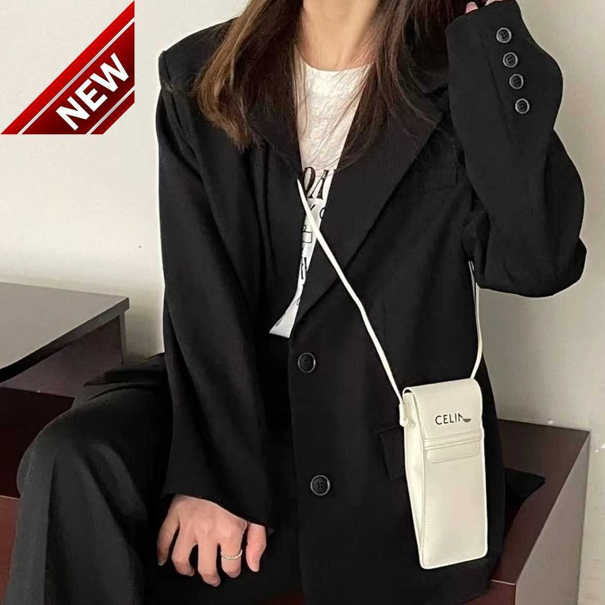 

Mobile Phone Bag Small Red Book Trendy Cel White Letter Satchel Versatile Daily Crossbody Mini