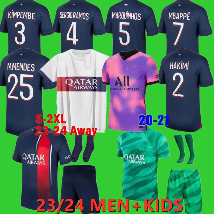 

2023 2024 MBAPPE soccer jerseys ASENSION maillot de foot HAKIMI C. Soler VERRATTI football shirt 22 23 24 home psgs hommes enfants kids KIT WOMEN goalkeeper MESS1S