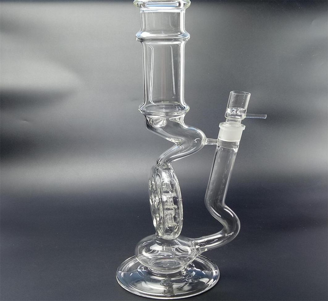 

New Arrival Glass Water Pipes Swiss Perc With Round Inliner Perc Thick Base And Sturdy Glass Oil Rigs 188mm Joint Bong3076986