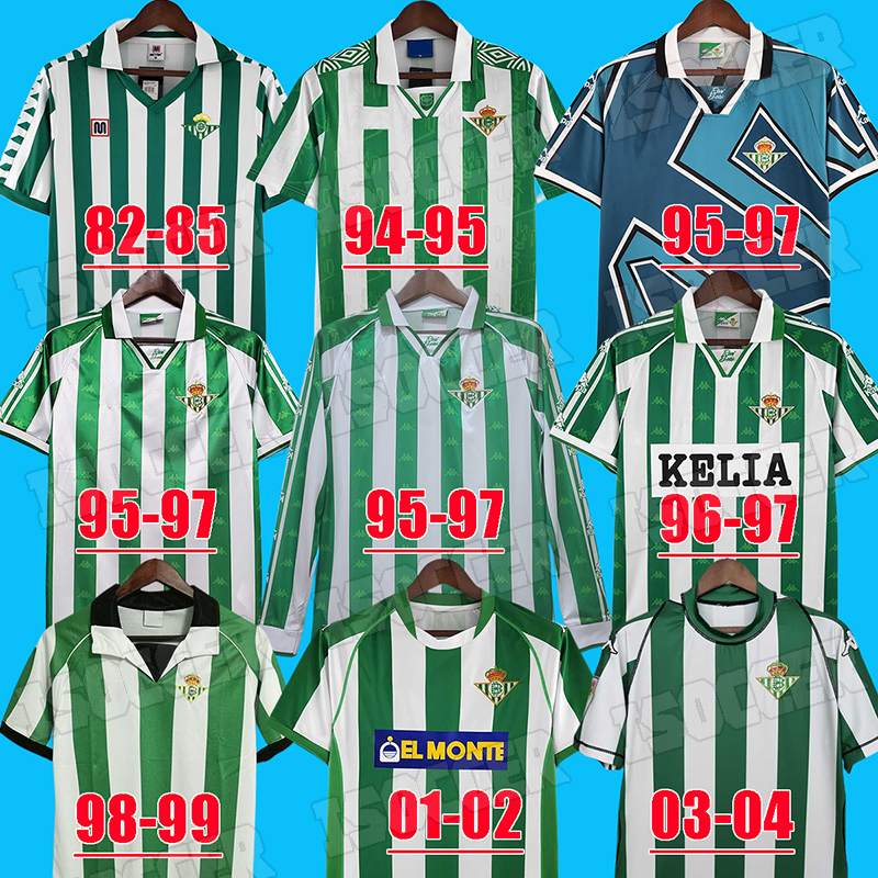 

soccer Jerseys Retro REAL 76 77 94 95 96 97 98 02 03 04 classic vintage long sleeve football shirts ALFONSO BETIS JOAQUIN DENILSON 1994 1995 1996 1997 1998 2002 2003 2004, 1995-1997 away
