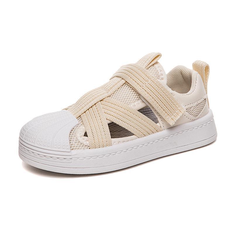 

Sandals Baby Shoes Wedge Children Boys Sneakers Summer Hollow Girl Soft Sole Black White Girls F12774, C2