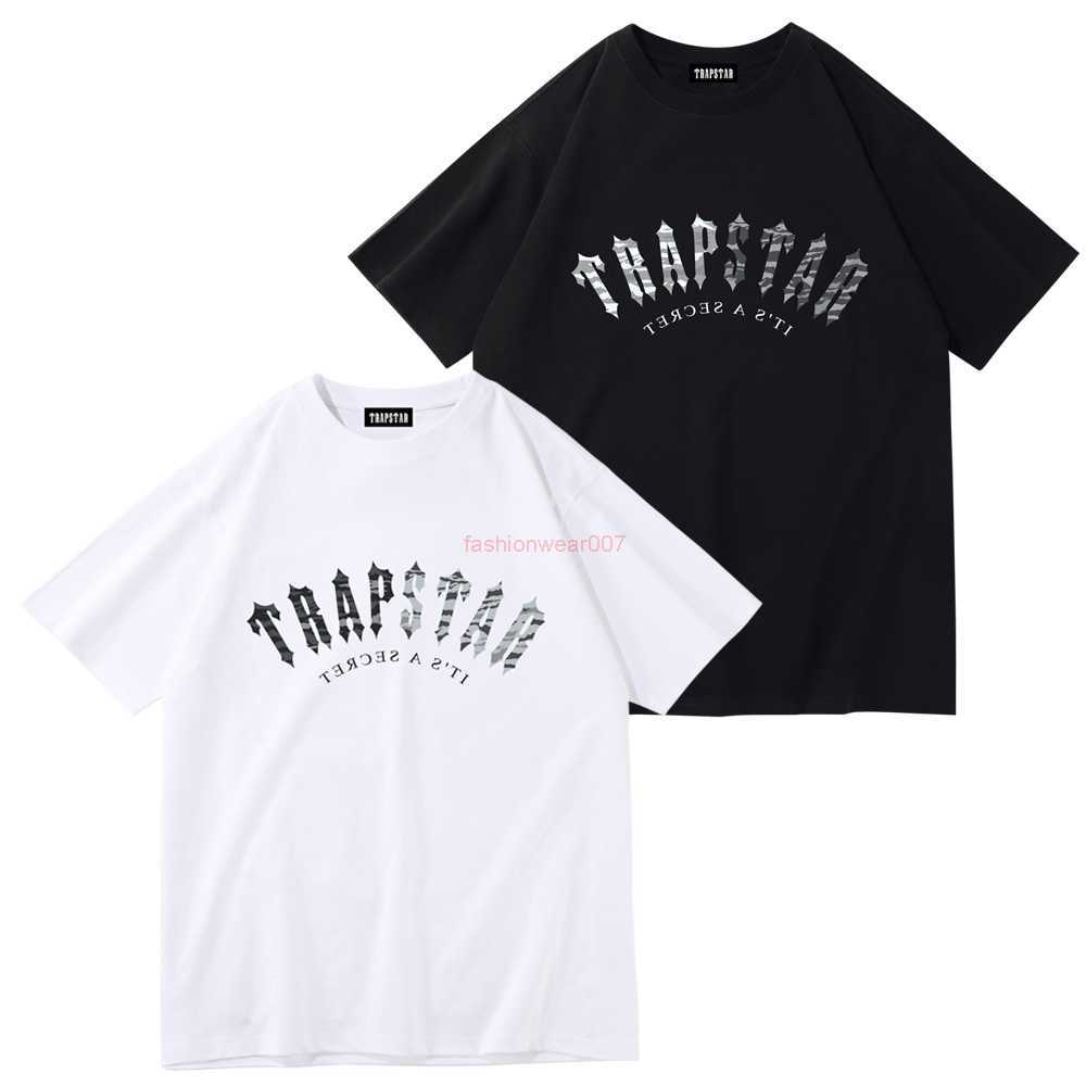 

Designer Fashion Clothing Tees Tsihrts Shirts New Fashion Brand Trapstar Letter Printing Short Sleeve Trendy Mens Womens Casual Personality Tshirt Rock Hip hop Cot, Tr dt760 white black font