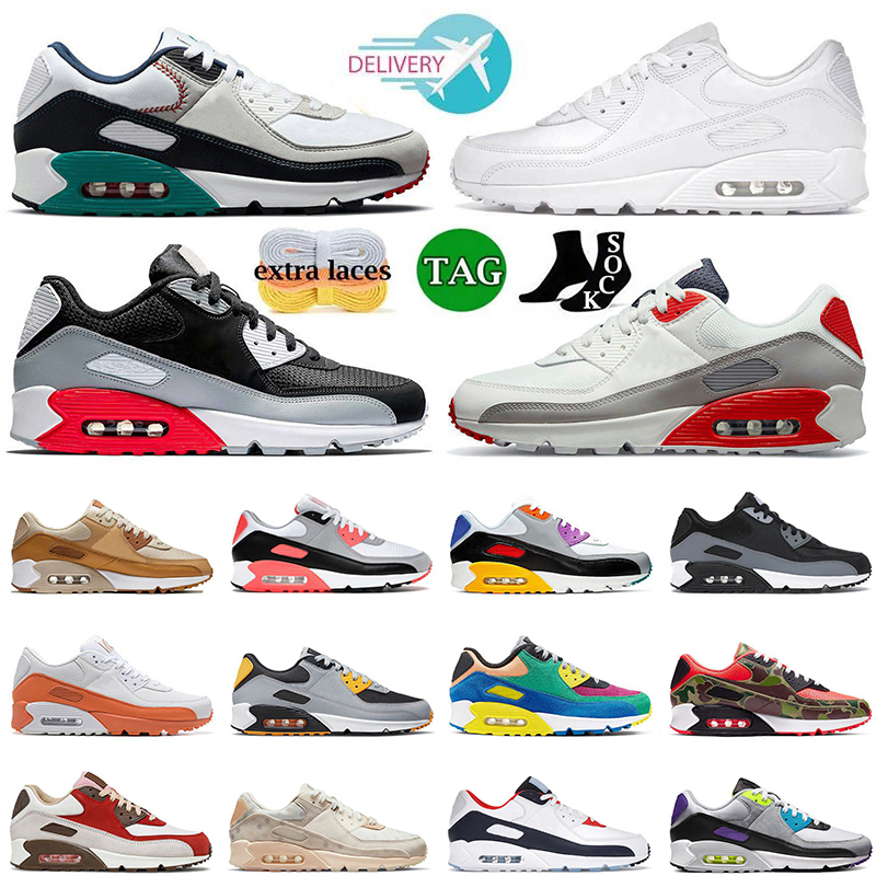 

2023 Designer Sports Airsmaxs 90 Running Shoes Big Size 13 Grey White Swingman Solar Flare Blue Void Triple Black 90s Men Women Plate-forme Trainers Sneakers EUR 47, D33 40-46