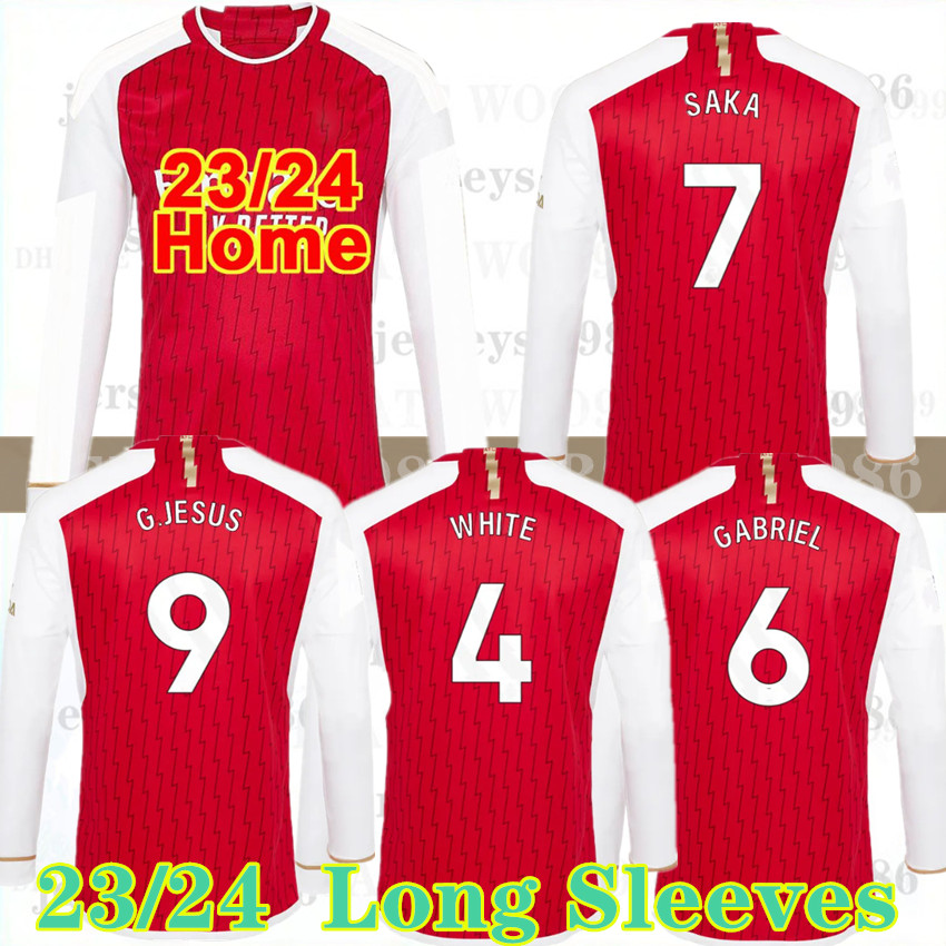 

Long sleeved Soccer Jerseys 2023 24 SAKA G. JESUS ODEGAARD Jerseys 22 23 24 Gunners MARTINELLI SMITH ROWE THOMAS NKETIAH ZINCHENKO SALIBA Football Shirt Mens, 2223 third