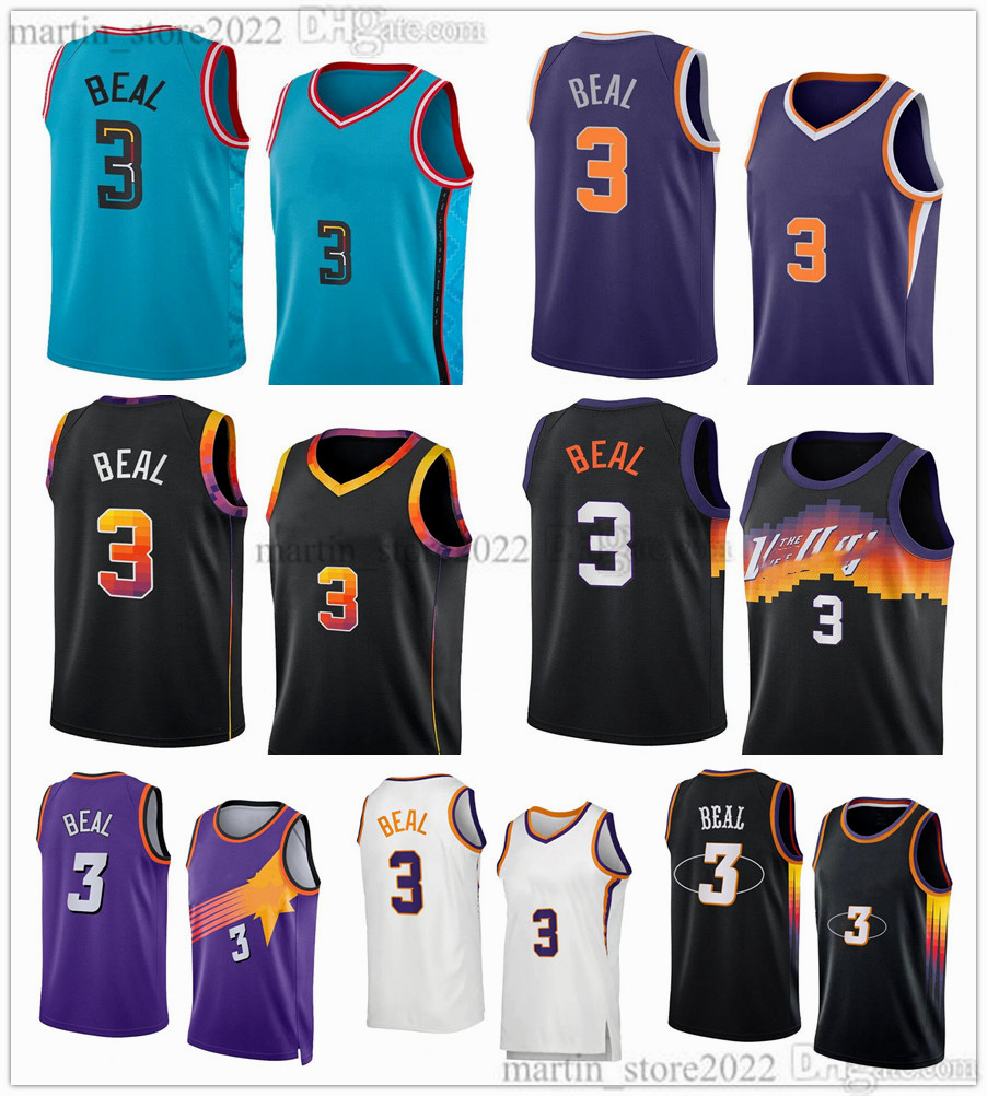 

2023 Basketball Jerseys Bradley 3 Beal Kevin 35 Durant Devin 1 Booker Men Women Youth, Purple (with team logo)