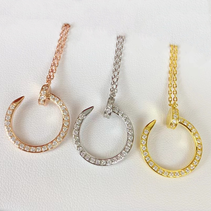 

heart love necklace gold Fashion jewelry for Womens necklaces gold silver chain geometric nail necklace Valentine's Day womens mens Wholesale wedding gifts