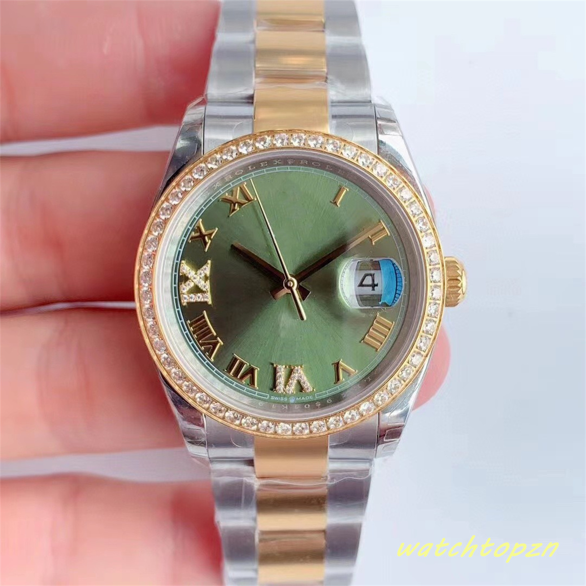 

EW Watch Log Type size 36mm X 11.5mm 3235 integrated automatic winding movement sapphire mirror designer watches, As shown