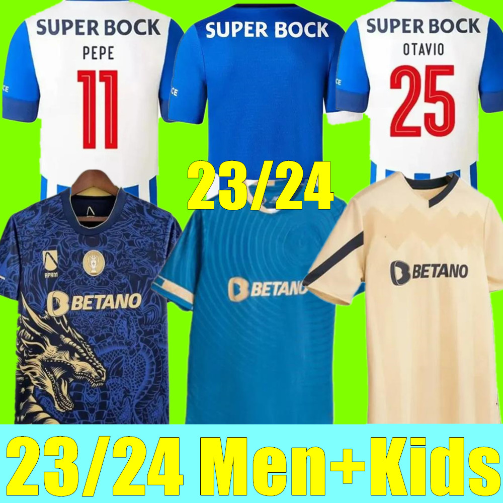 

XXXL 4XL 2023 2024 FC Portos soccer jerseys Dragon Fans player version 23 24 CAMPEOES PEPE SERGIO OLIVEIRA MEHDI LUIS DIAZ MATHEUS goalkeeper football shirt Kids kits, 23/24 kids home+socks