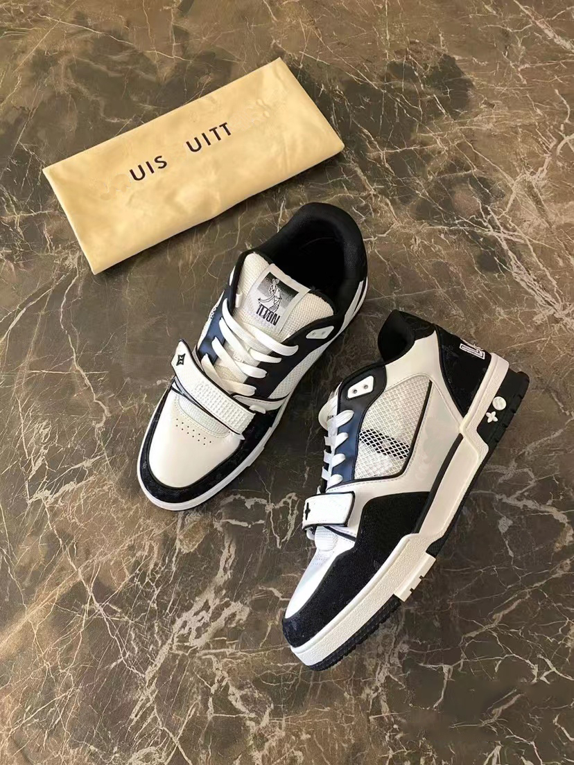 

Luxury designer shoes Logo Embossed Trainer Sneaker triple white pink sky blue black green yellow denim low mens sneakers women trainers EUR 36-47, Grey