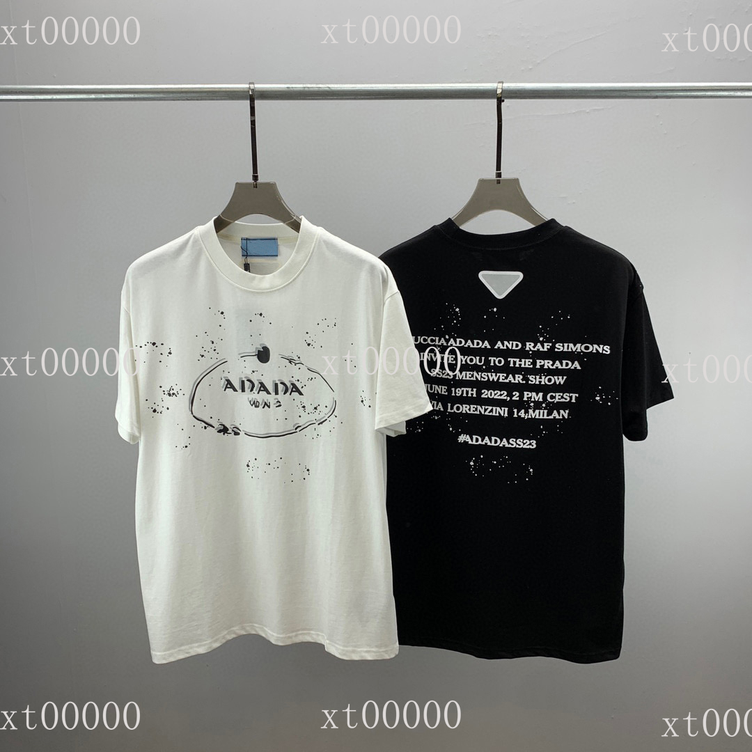 

22SS Designer Letter Printed T Shirts Tee Sweatshirt Fashion High Street Short Sleeves Summer Casual T-Shirt Breathable Men Women Crew Neck Tees Dresses for Wo 30-017, Black