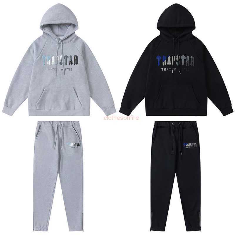 

Designer Fashion Clothing Mens Tracksuits Hoodies Autumn Winter Plush Trapstar Blue White Towel Embroidery Trend Sweater Pants Rock Hip hop Cotton Streetwear Casu, Shipping fee