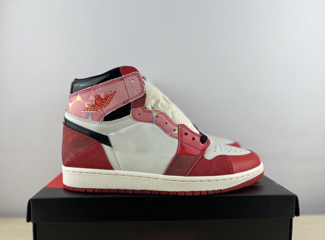 

2023 Authentic 1 High OG Next Chapter Outdoor Shoes Spider Verse Origin Story University Red Black White DV1748-601 Sports Sneakers With Original Box