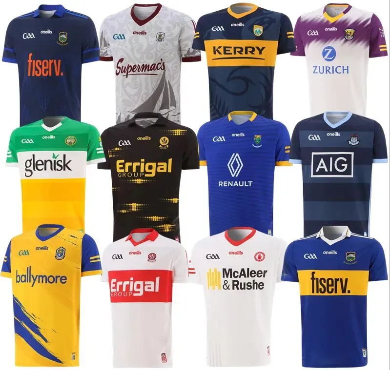 

22/23 GAA Rugby Jerseys DUBLIN Kilkenny WEXFORD KERRY TYRONE MEATH FERMANAGH DERRY ROSCOMMON DONEGAL MAYO CORK GALWAY GAILLIMH TIPPERARY CIOBRAIO ARANN SHIRTS 666, Blue