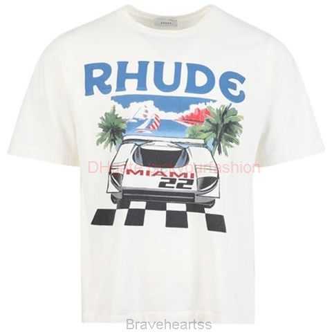 

Designer Fashion Clothing Tees Tshirt Ru227 the Webster x Rhude Formula F1 Miami Race Mens Womens Short Sleeve Tshirt Cotton Streetwear Tops Casual Sportswear Rock H, Off white /ru227