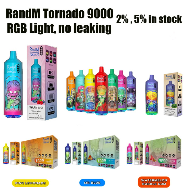 

tornado 9000 RandM Tornado 9000 Puffs puff 9000 Disposable E-cigarettes Features Mesh Coil 18ml Vape Pen Tornado Puff 9k Rechargeable 850mAh Integrated RGB