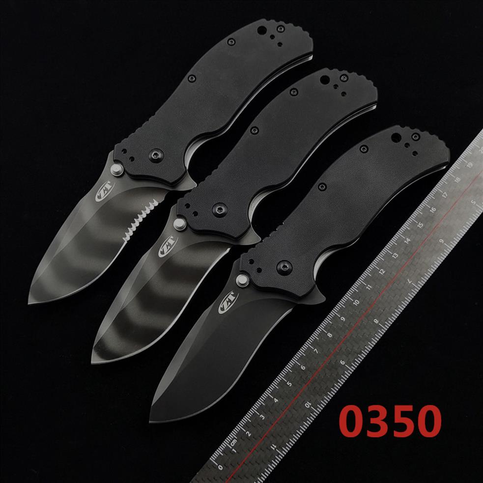 

Zero Tolerance ZT0350 0350 BK 0350TS Assisted Flipper Knife 3 25 S30V Tiger Stripe Plain Blade Black G10 Handles EDC tool k196q