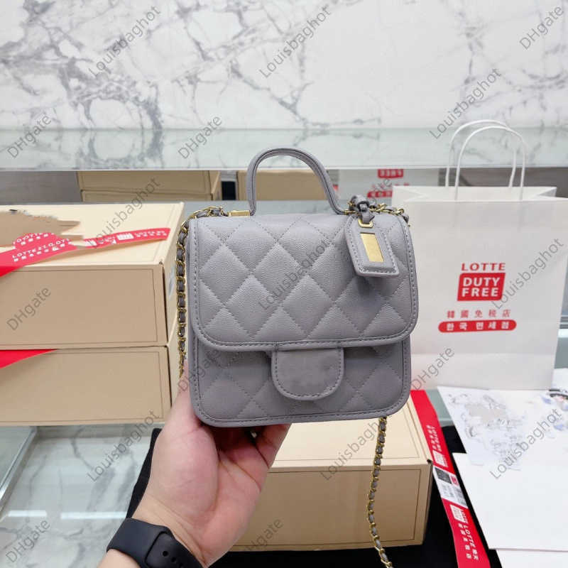 

Leisure Caviar Cow Leather 22k Messenger Bag Versatile Leather Tofu Bag Messenger Bag, Green7