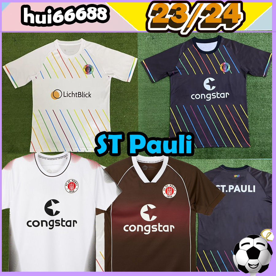 

23/24 ST Pauli Soccer Jerseys 2023 2024 BECKER 20 IRVINE 7 KYEREH 17 HARTEL 30 SMITH 8 HARTEL PAQARADA MEDIC Home White Away black man High quality football shirts, 23-24 home