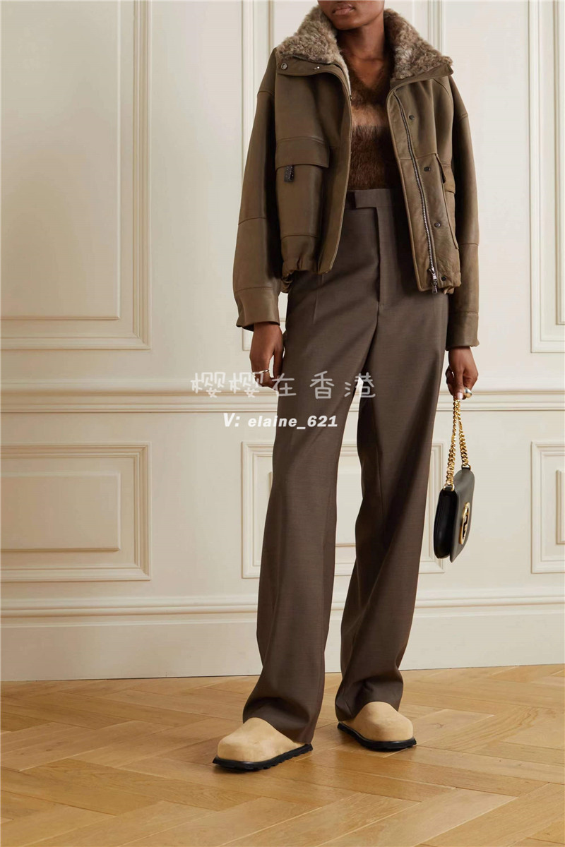 

Womens Jackets Brunello Cucinelli Spring and Summer Wool Fur Jacket Coat, Brown