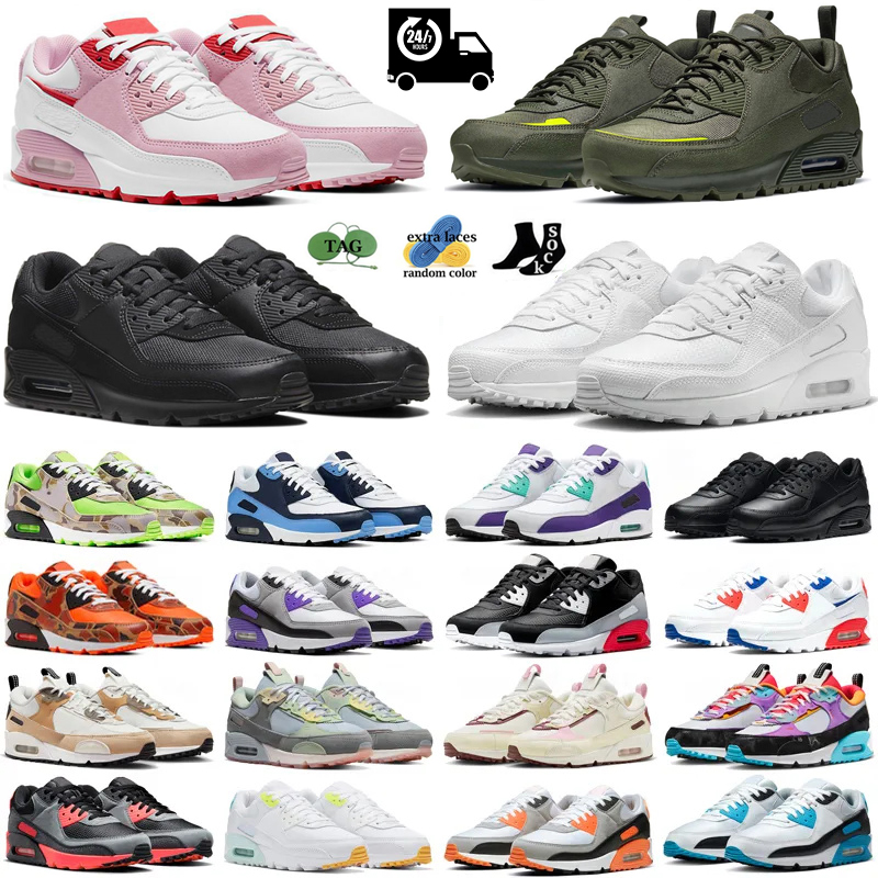 

Men women max 90 running shoes 90s designer sneakers UNC triple black white grey Futura Pink Infrared Green Camo Grape mens womens outdoor sports trainers, #1