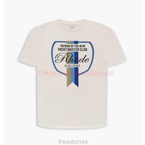

Designer Fashion Clothing Tees Tshirt H8014#rhude Summer Flag Logo Printed Short Sleeve T-shirt Cotton Streetwear Tops Casual Sportswear Rock Hip hop for sale, White/h8014