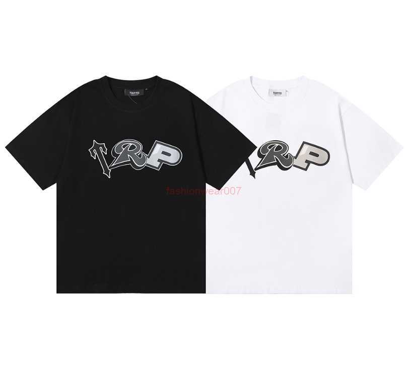 

Designer Fashion Clothing Tees Tsihrts Shirts Trapstar Tap Letter Printed Pure Cotton Loose Fitting Tshirt for Men Women Casual American Street Trend Short Sleev, Black