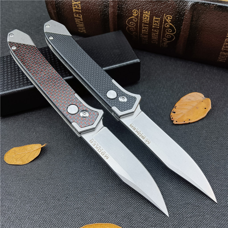 

Boker 440 Automatic Fast Opening Folding Pocket Knife D2 Blade G10 Handle EDC Tactical Knife Survival Self Defense Rescue Camping Tool