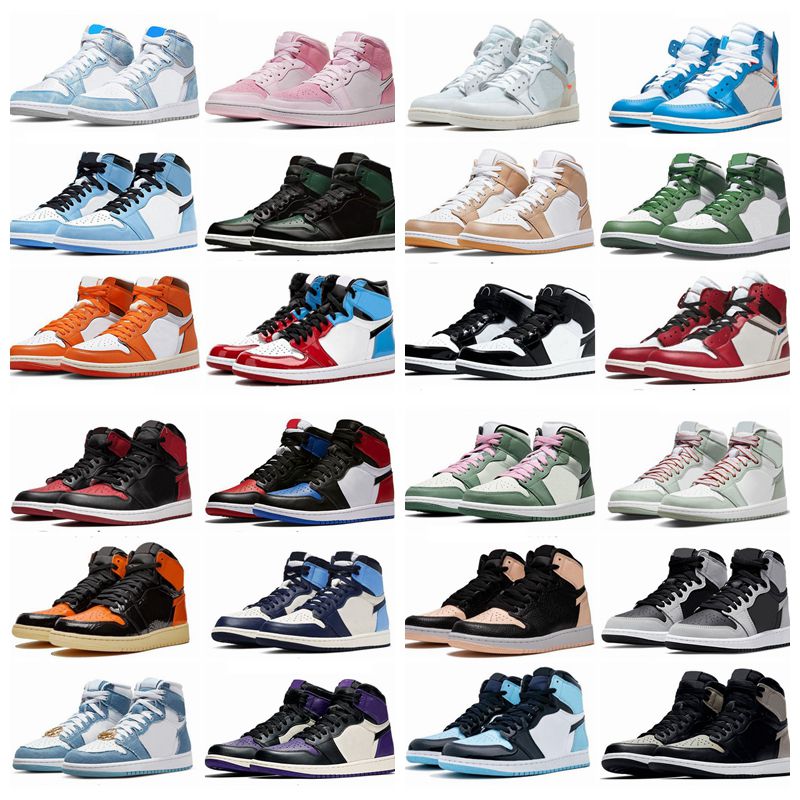 

Jumpman 1 high basketball shoes 1s Reverse Mocha Olive men women sneakers Washed Heritage Blue Green UNC Sail Shattered Backboard Dark Mocha Men sports trainers, 47