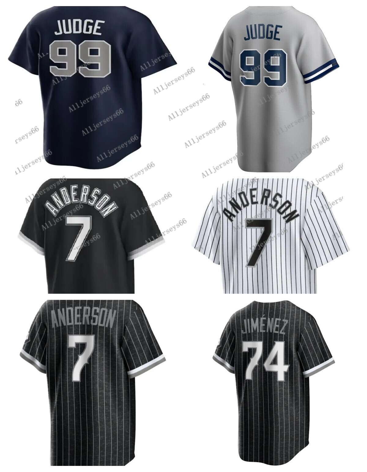 

2023 Custom Tim Anderson Eloy Jimenez Baseball Jerseys Lance Pollock Lynn Luis Robert Yoan Moncada Jose Abreu Andrew Vaughn Yasmani Grandal, Colour 9