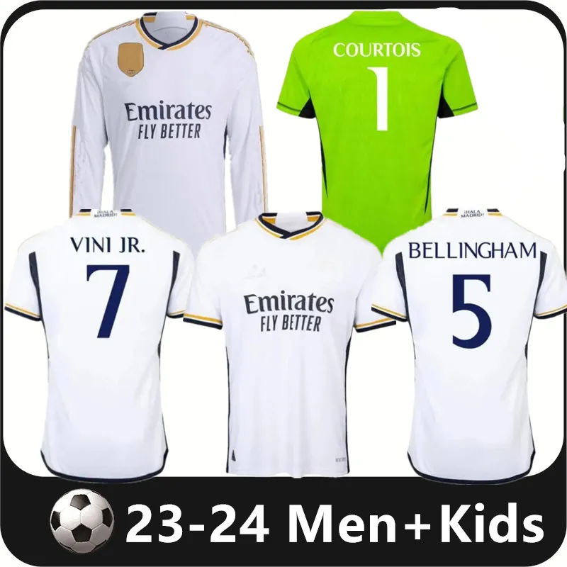 

2023 2024 BELLINGHAM VINI JR soccer jerseys Tchouameni 23 24 football shirt Real Madrids CAMAVINGA ALABA Rodrygo WOMEN Camisetas men kids PRE MATCH uniforms S-4XL, Home