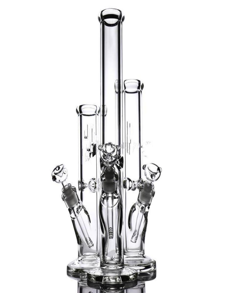 

9mm Thick Glass Water Bongs Straight 10 12 inches With elephant Joint Super Heavy water pipe bongs big bong straight tube bong1690000