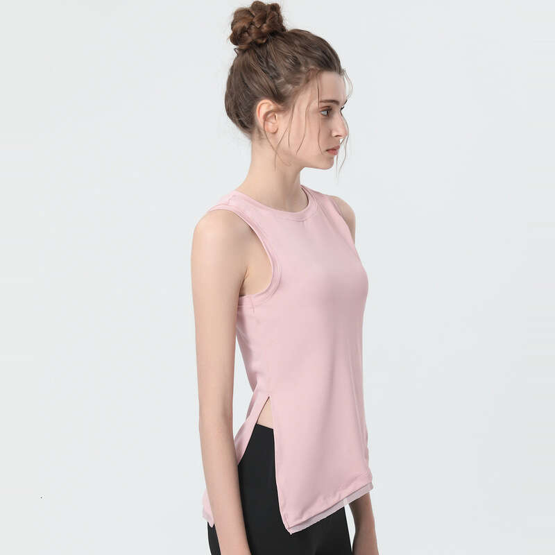 

Lulus Tank Top Designer Same Yoga Suit Sleeveless Tank Top Wearing Tight, Quick Drying, Breathable Fitness, Sports, Running Women's Top, Pink
