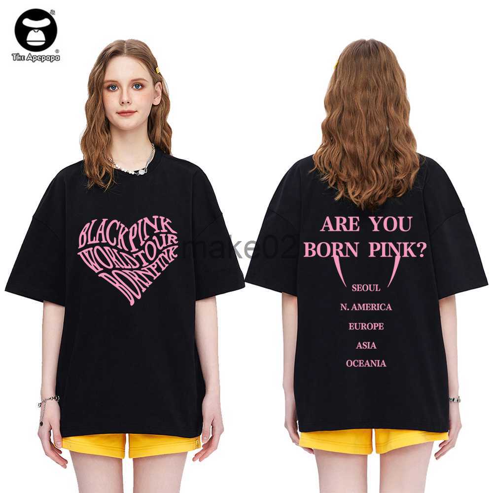 

Mens TShirts Mens Hoodies Sweatshirts 2023 New Men Women Streetwear T Shirt Funny Black pink TShirt Hip Hop Harajuku Tshirt Cotton Tops Tee Loose Hipster x0620 x0620 x, As picture