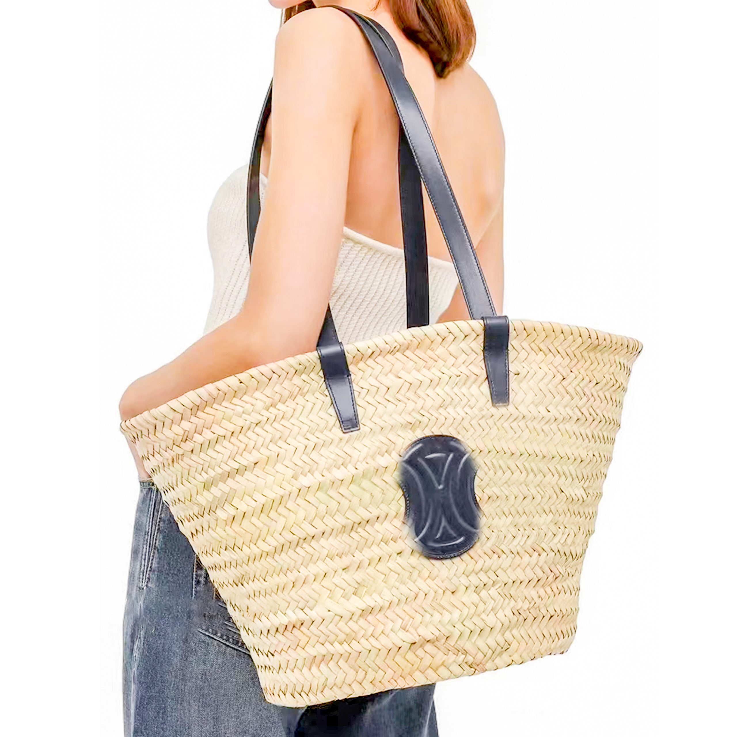 

Straw weave Raffia weekend TRIOMPHE classic Beach Bag Tote Clutch Bags luxurys shoulder bag designer girls handbag Womens Wallets trunk mens fashion Cross Body bags, 1-brown
