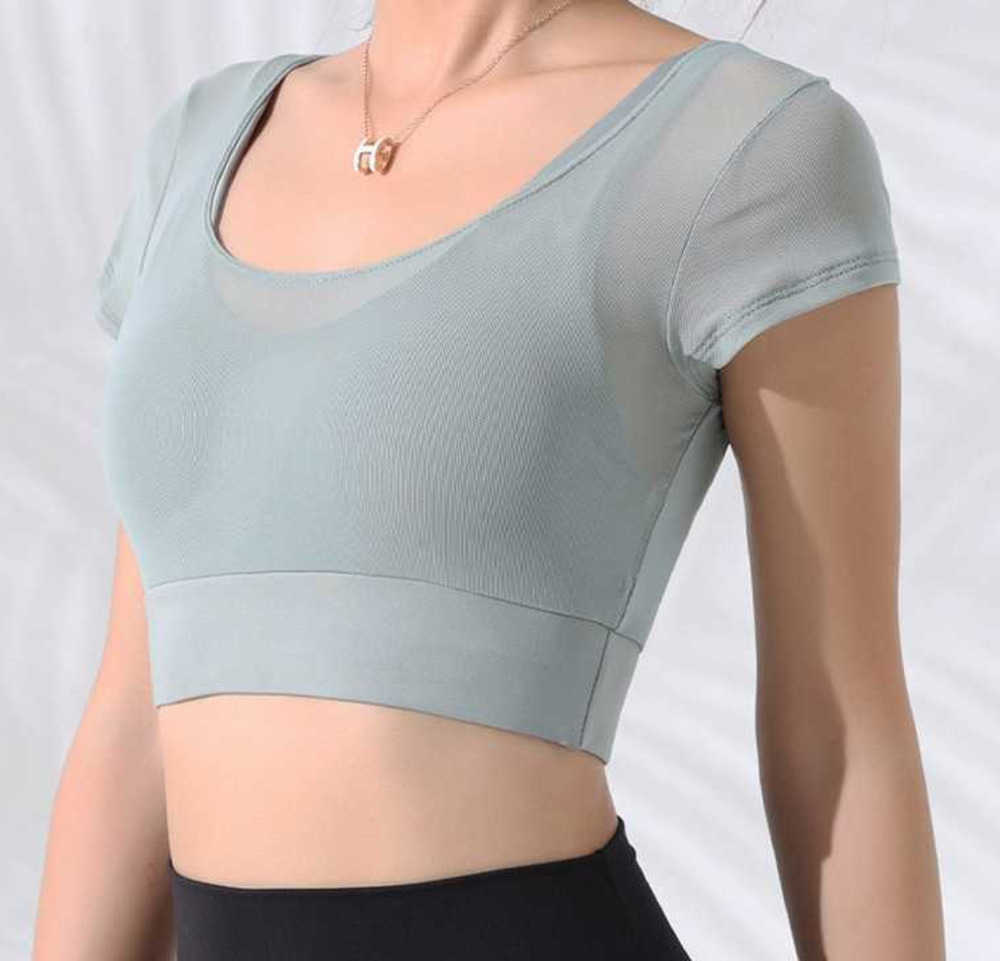 

Designer Alos Yoga New Summer Women's Sports Short-sleeved T-shirt Fitness Top Women's Slim Fit Breathable Yoga Suit123, Black