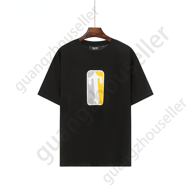 

Summer mens designer t shirt Trapstar Shirt Polos Couples Letter Women Trendy Pullovers Tees, Black