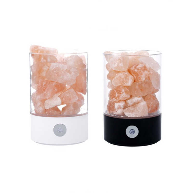 

USB Crystal Light natural himalayan salt lamp led lights Air Purifier Mood Creator Indoor warm light table lamp bedroom lava night lights