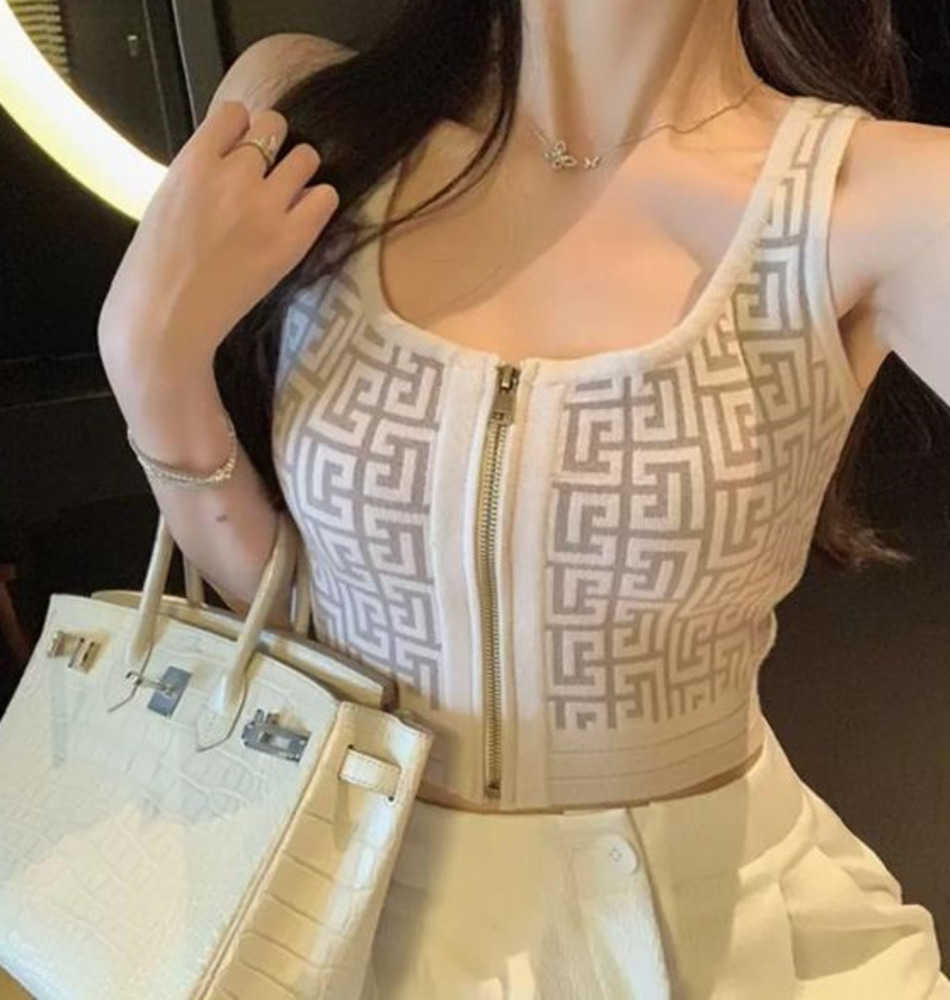 

Women's Tops T-shirts Round Neck Knitting Dress Wear Base Fashion Pure Knits Sleeveless Shirt Tees Sexy Nignclub Coats Casual Club3312, Real picture