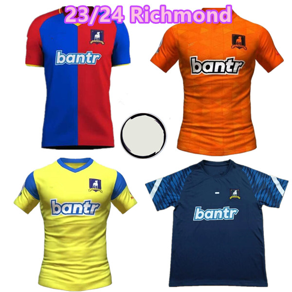 

2023/2024 AFC Richmond Soccer Jerseys 23/24 KENT TARTT ROJAS OBISANYA MONTLAUR GOODMAN football shirt Orange Blue Silver Green Black Training men Adult kids kit